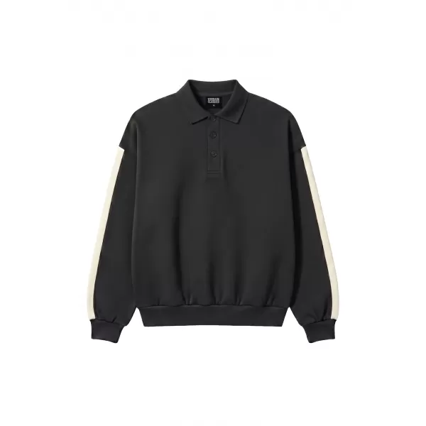  Мъжка тениска с яка URBAN CLASSICS TB8595-00007 ЧЕРЕН 