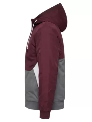 Мъжко яке OMBRE C584 БОРДО И СИВО