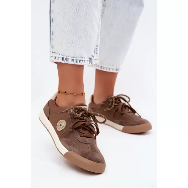  Дамски кецове BIG STAR SHOES UU274002 КАФЯВО/БЕЖОВО 
