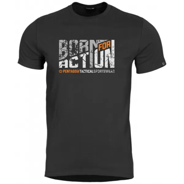  Мъжка тениска PENTAGON AGERON BORN FOR ACTION K09012-BA ЧЕРЕН 