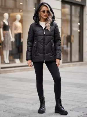 Дамско яке DSTREET TY5936 ЧЕРЕН