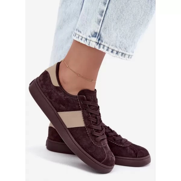  Дамски кецове BIG STAR SHOES UU274438 КАФЯВИ/БЕЖОВИ СЕНКИ 
