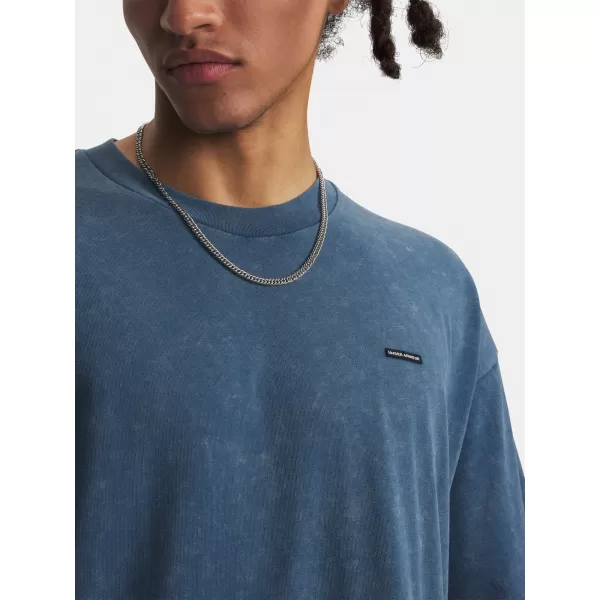  Мъжка тениска UNDER ARMOUR UA M HW OS LOGO WASH SS 1389147-498 СИНЬО 