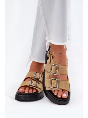 Дамски сандали BIG STAR SHOES RR274665 БЕЖОВО