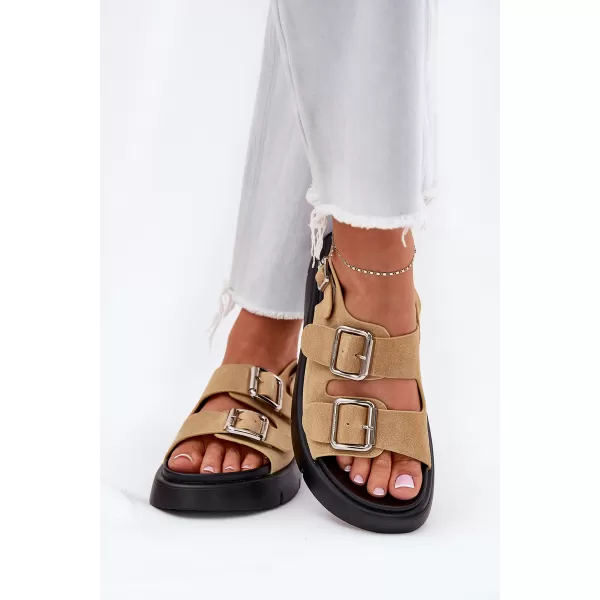  Дамски сандали BIG STAR SHOES RR274665 БЕЖОВО 
