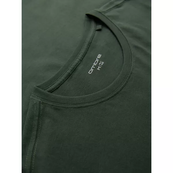  Мъжка тениска OMBRE OM-TSCT-0305 ТЪМНА МАСЛИНА 