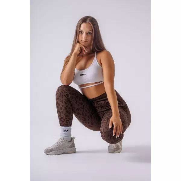  Дамски клин NEBBIA PRIMAL 849 ТЪМНОКАФЯВ ЛЕОПАРД 