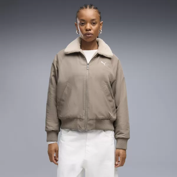  Дамско яке PUMA REVERSIBLE BLOUSON HIGH LOFT LINING JACK 69456681 МИШО СИВО 