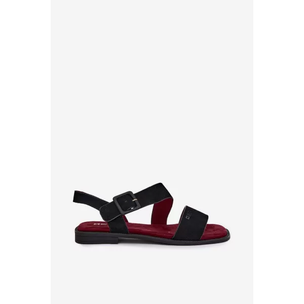  Дамски сандали BIG STAR SHOES TT274490 ЧЕРЕН 