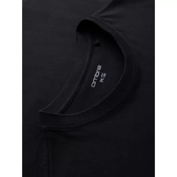  Мъжка тениска OMBRE OM-TSPT-0286 ЧЕРЕН 