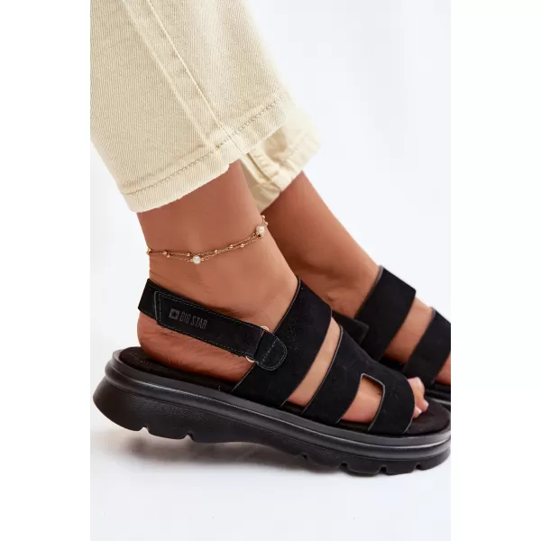  Дамски сандали BIG STAR SHOES TT274484 ЧЕРЕН 
