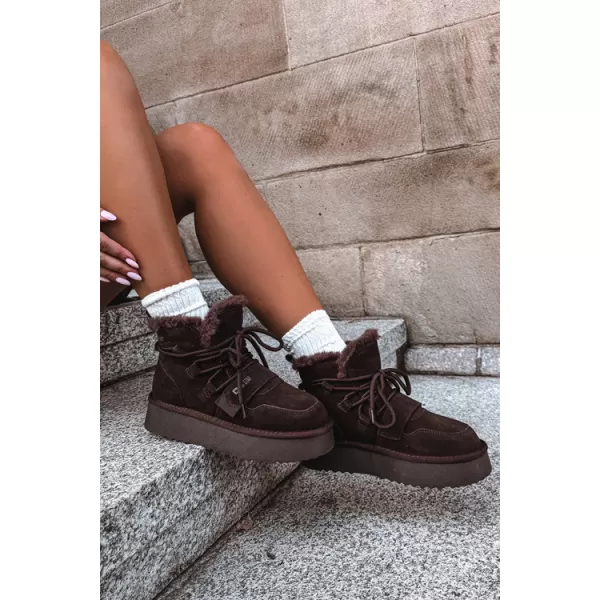  Дамски снежни човеци BIG STAR SHOES UU274316 КАФЯВИ/БЕЖОВИ СЕНКИ 