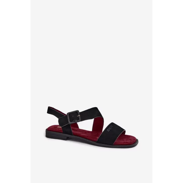  Дамски сандали BIG STAR SHOES TT274490 ЧЕРЕН 