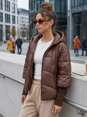 Дамско яке DSTREET TY5766 КАФЯВО