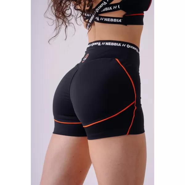  Дамски шорти NEBBIA OLYMPIA HIGH-WAIST 937 ЧЕРЕН 