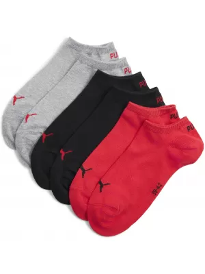 Чорапи PUMA UNISEX SNEAKER PLAIN 3P 93862401 ЧЕРНО/ЧЕРВЕНО
