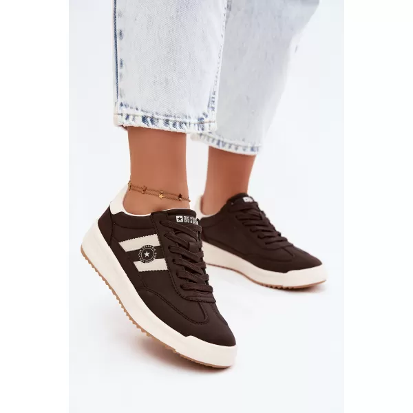  Дамски кецове BIG STAR SHOES UU274024 КАФЯВО/БЕЖОВО 