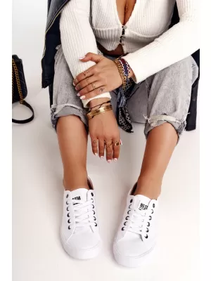 Дамски кецове BIG STAR SHOES W274835 БЯЛО