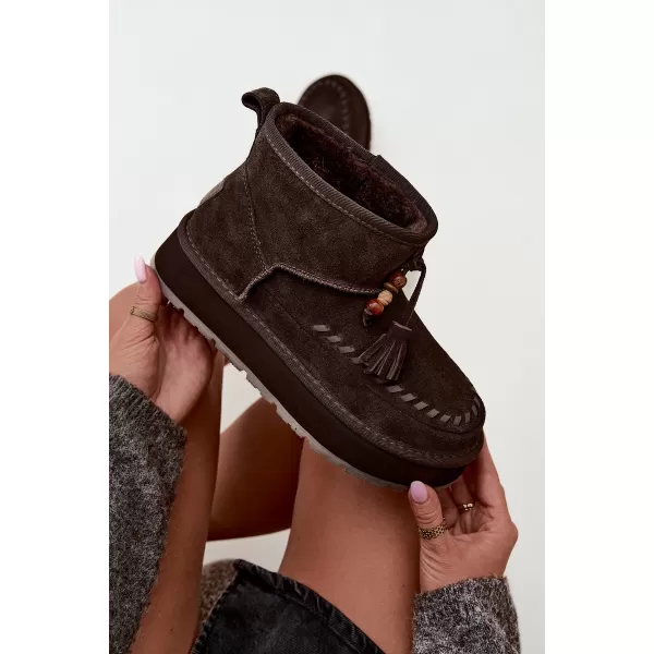  Дамски обувки BIG STAR SHOES UU274678 КАФЯВО/БЕЖОВО 
