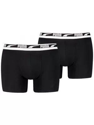 Мъжки боксерки PUMA MEN EVERYDAY MULTI LOGO BOXER 2P 93832501 ЧЕРЕН