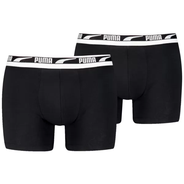  Мъжки боксерки PUMA MEN EVERYDAY MULTI LOGO BOXER 2P 93832501 ЧЕРЕН 