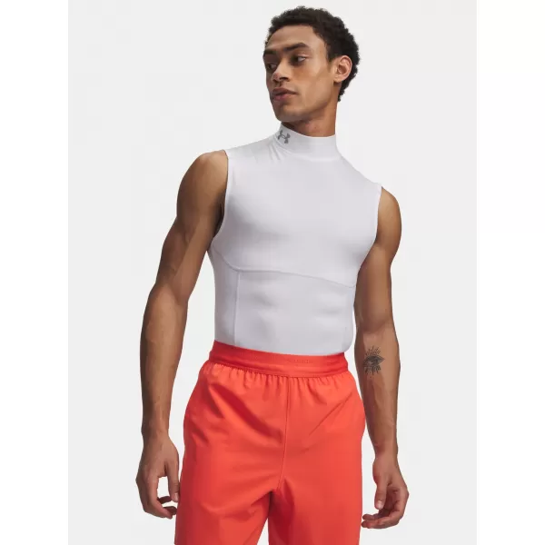  Мъжки потник UNDER ARMOUR HG ELITE SLEEVELESS MOCK 6015381-100 БЯЛО 