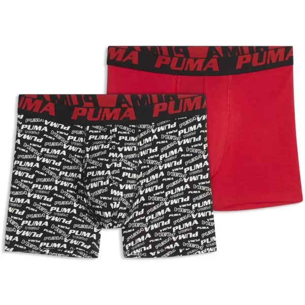  Детски боксерки PUMA BOYS SCATTERED LOGO PRINT BOXERS 2P 94780303 ЧЕРВЕНО/ЧЕРНО 