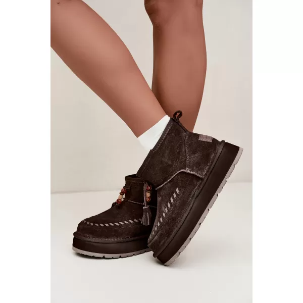  Дамски обувки BIG STAR SHOES UU274678 КАФЯВО/БЕЖОВО 