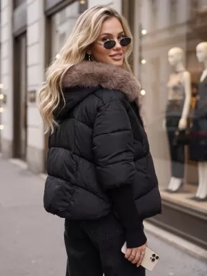 Дамско яке DSTREET TY5987 ЧЕРЕН