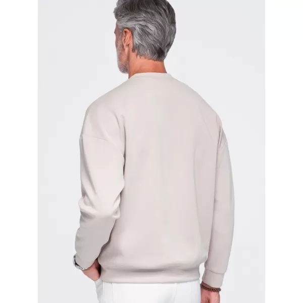  Мъжки суичър OMBRE OM-SSNZ-0267 БЕЖОВО 