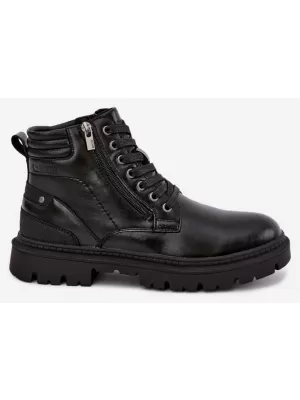 Мъжки боти до глезена BIG STAR SHOES UU174242 ЧЕРЕН