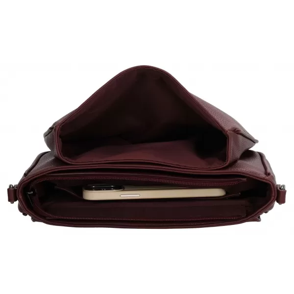  Дамска чанта CHARM LONDON Mulberry street W00404 Bordeaux red ЧЕРВЕНО БОРДО 