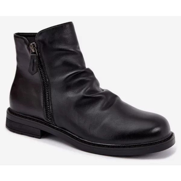  Дамски боти до глезена VINCEZA 58683 ЧЕРЕН 