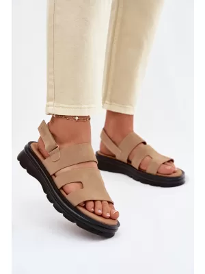 Дамски сандали BIG STAR SHOES TT274482 БЕЖОВО