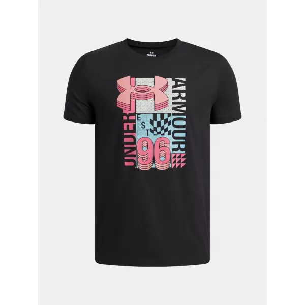  Момчешка тениска UNDER ARMOUR B LOGO WM COLLAGE SS 6009271-001 ЧЕРЕН 