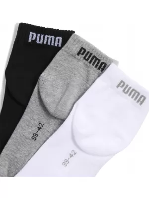 Чорапи PUMA UNISEX QUARTER PLAIN 3P 93858917 СИВО/БЯЛО/ЧЕРНО