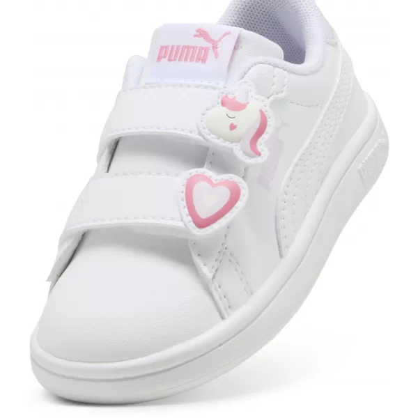  Детски кецове PUMA SMASH 3.0 BADGES V INF 397287-07 ПУМА БЯЛА/МАГИЧЕСКА РОЗА 