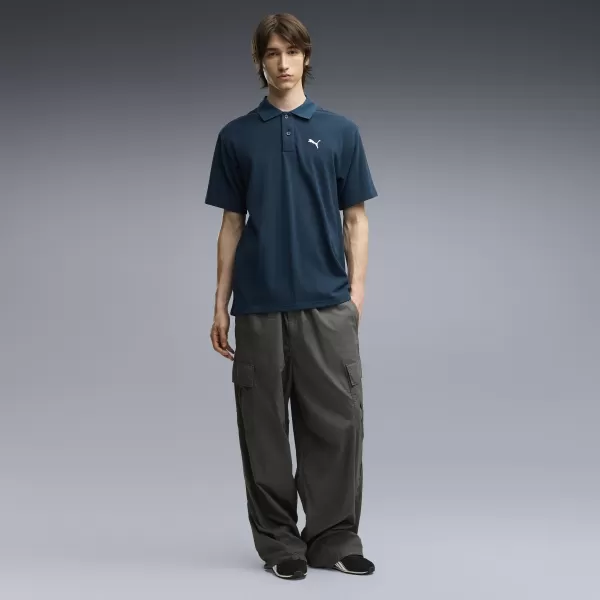  Мъжка тениска с яка PUMA WARDROBE ESS PIQUE RELAXED POLO 62965736 СРЕДНОЩЕН БЕНЗИН 