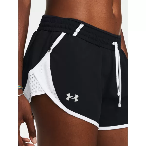  Дамски шорти UNDER ARMOUR UA FLY BY 3'' SHORTS 1382438-002 ЧЕРЕН 