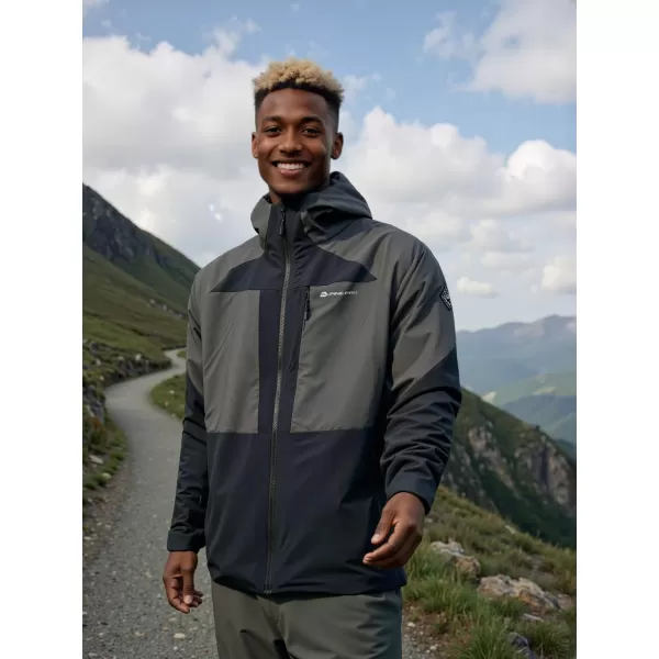  Мъжко яке за открито ALPINE PRO TEMUN ЧЕРЕН 