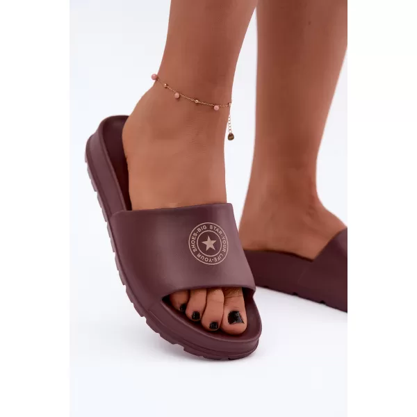  Дамски чехли BIG STAR SHOES UU274075 НЮАНСИ НА КАФЯВО И БЕЖОВО 
