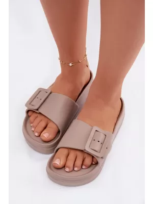 Дамски чехли BIG STAR SHOES TT274A079 БЕЖОВО