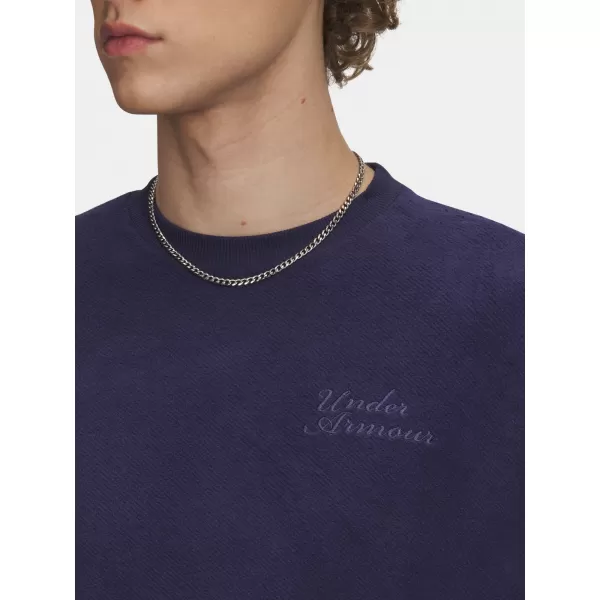  Мъжки суичър UNDER ARMOUR ICON REV TERRY CREW 6003942-403 СИНЬО 