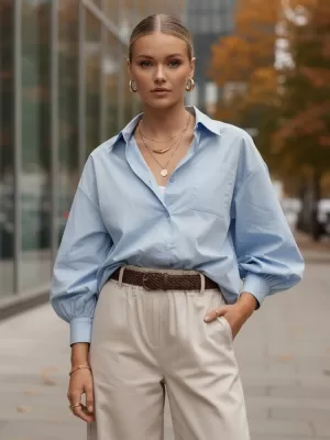 Мъжка риза DSTREET DY0382 СИНЬО