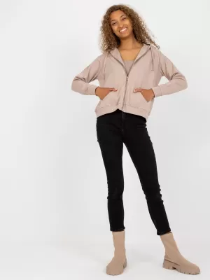 Дамски суичър BASIC FEEL GOOD B-002.65 ТЪМНО БЕЖОВО