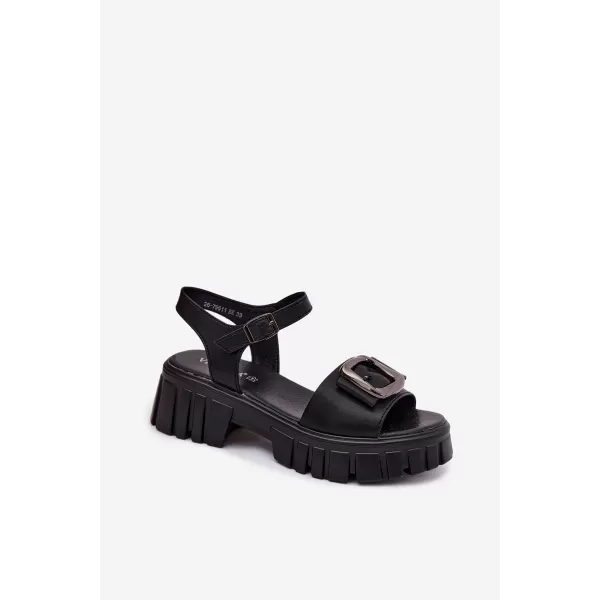  Дамски сандали VINCEZA 79611 ЧЕРЕН 