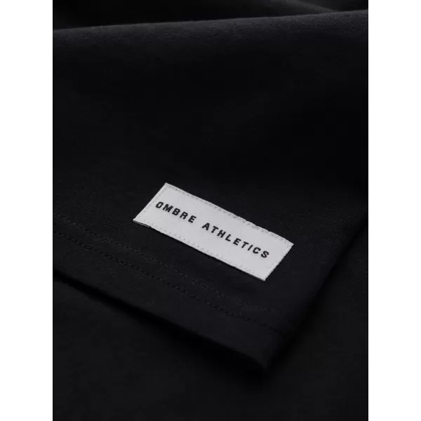  Мъжка тениска OMBRE OM-TSPT-0297 ЧЕРЕН 