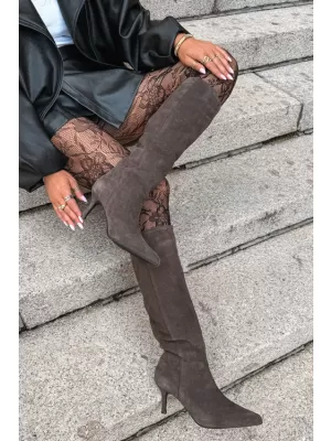 Дамски боти BIG STAR SHOES UU274495 КАФЯВИ/БЕЖОВИ СЕНКИ