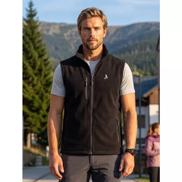  Мъжка поларена жилетка ALTISPORT ALM002525 ЧЕРЕН 