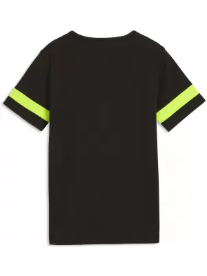 Детска тениска PUMA ATTACANTO LOGO JERSEY JR 66104603 PUMA BLACK/LIME SQUEEZE